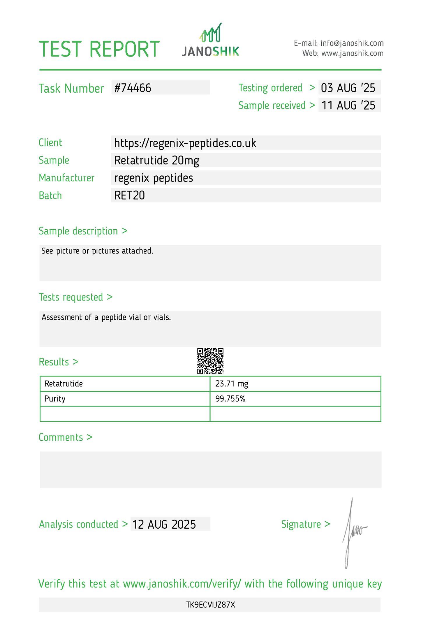 Retatrutide 20mg research peptide